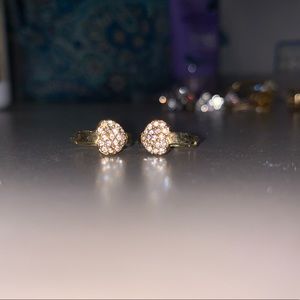 Coach gold heart hoops